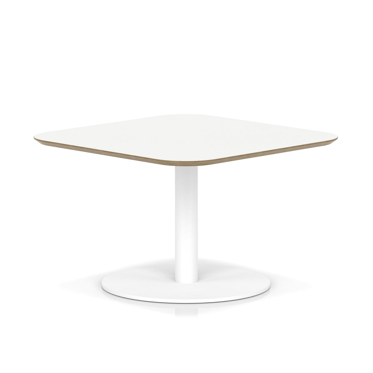 Arlo Square Bistro Coffee Table With Disc Base - Industrious Decor