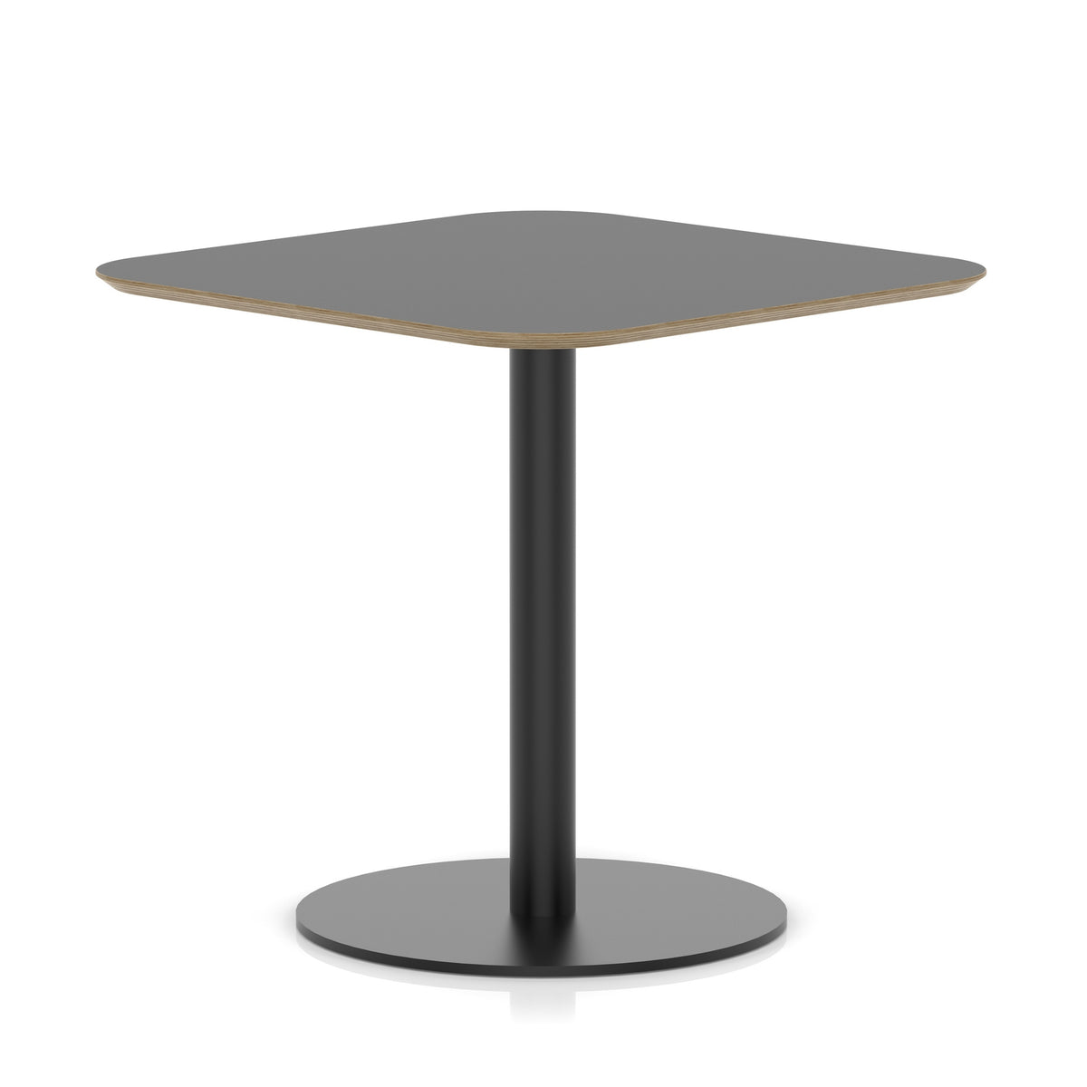 Arlo Square Bistro Dining Table With Disc Base Black 800 720 - Industrious Decor