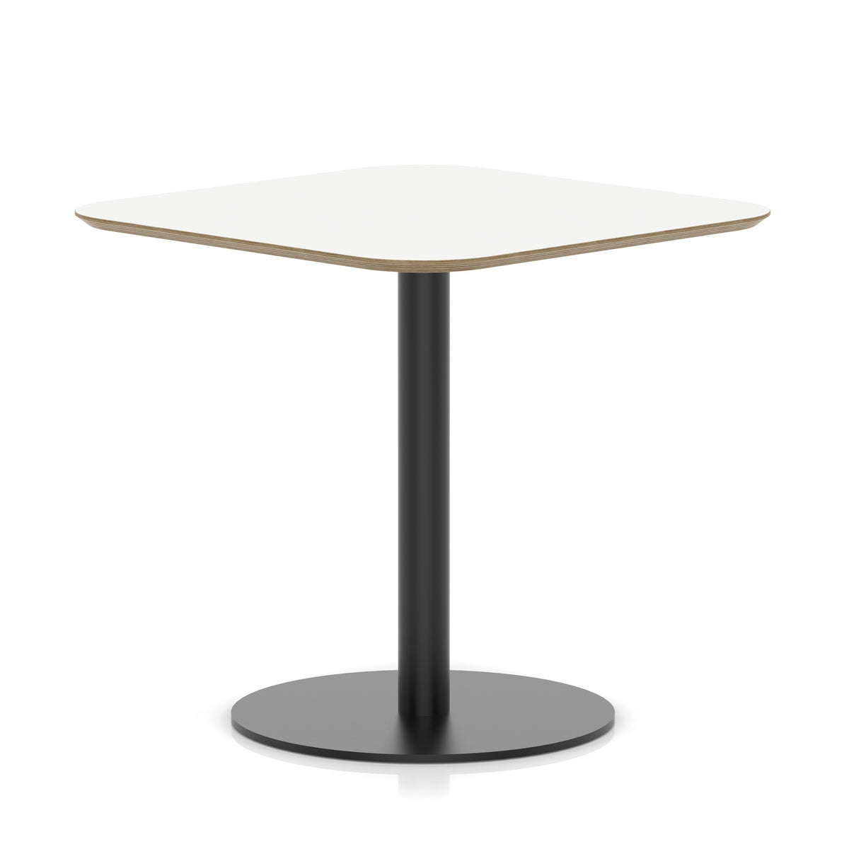 Arlo Square Bistro Dining Table With Disc Base White 800 720 - Industrious Decor