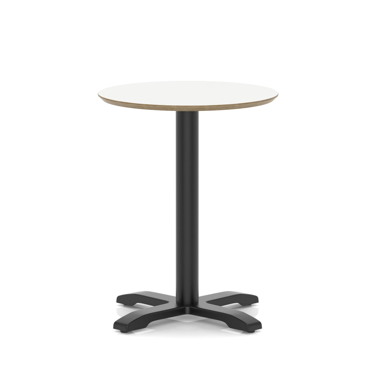 Arlo Round Bistro Table – Cross Base – Black White 600 - Industrious Decor