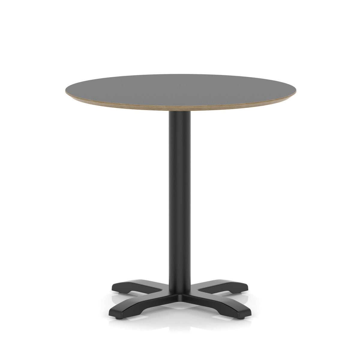 Arlo Round Bistro Table – Cross Base – Black Black 800 - Industrious Decor