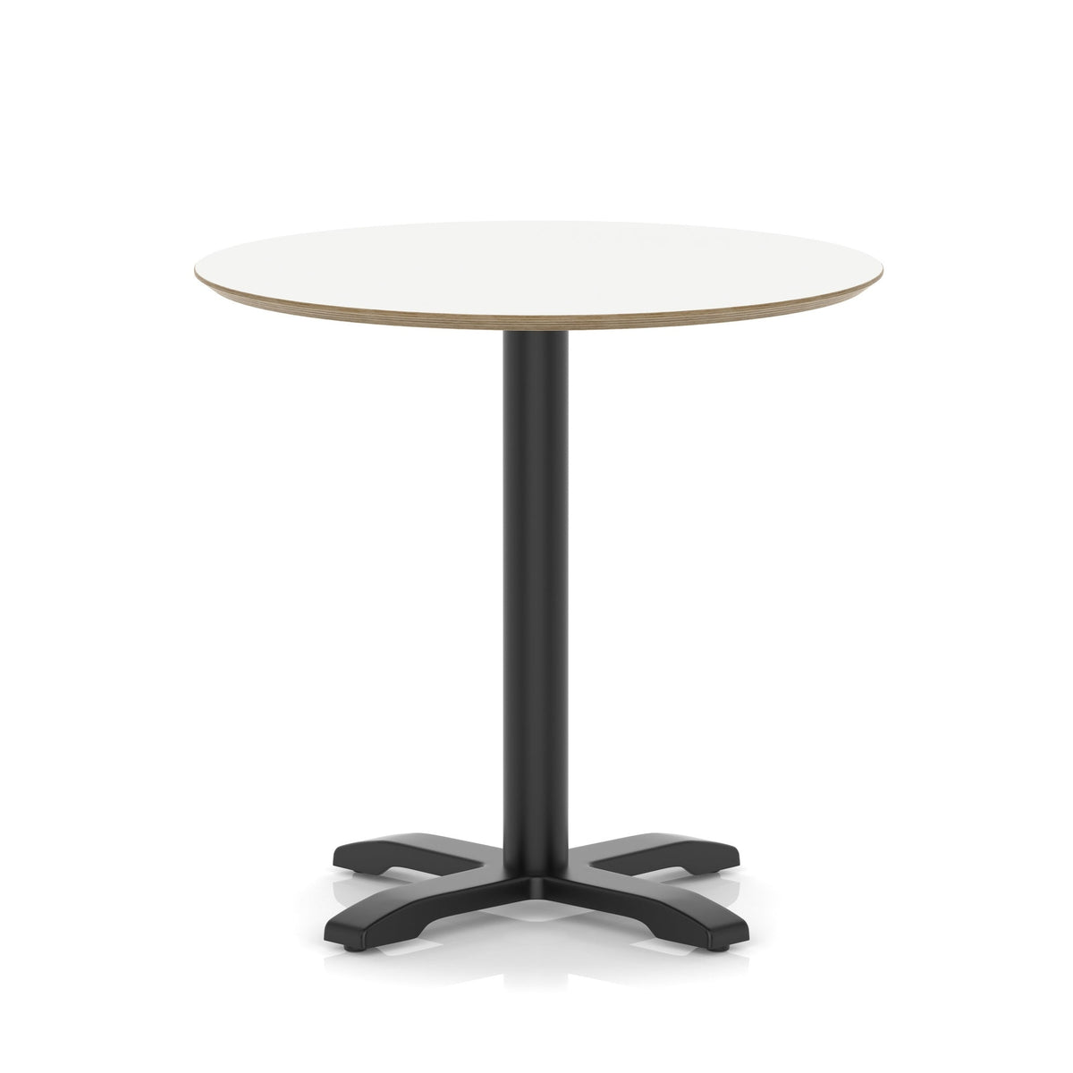 Arlo Round Bistro Table – Cross Base – Black White 800 - Industrious Decor