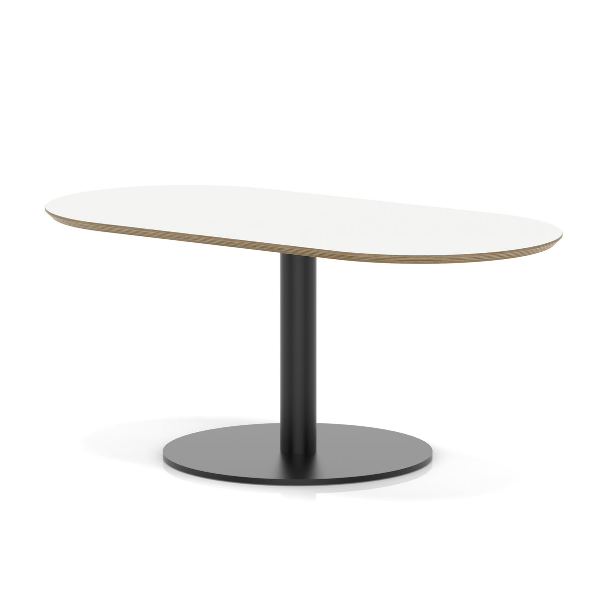 Arlo 1200mm Oblong Bistro Coffee Table White Coffee Table Black - Industrious Decor