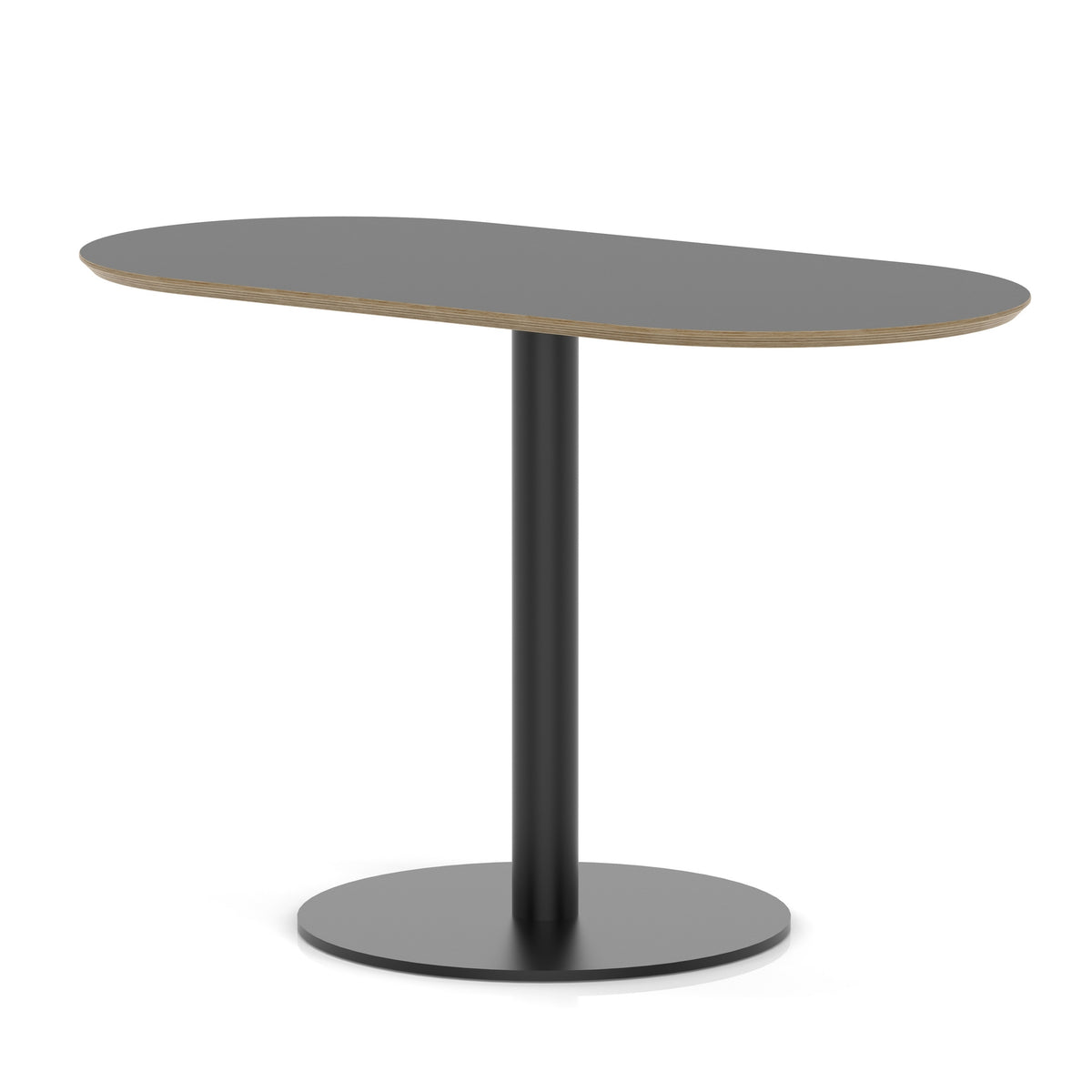 Arlo 1200mm Oblong Bistro Dining Table Black Top - Black Base - Industrious Decor