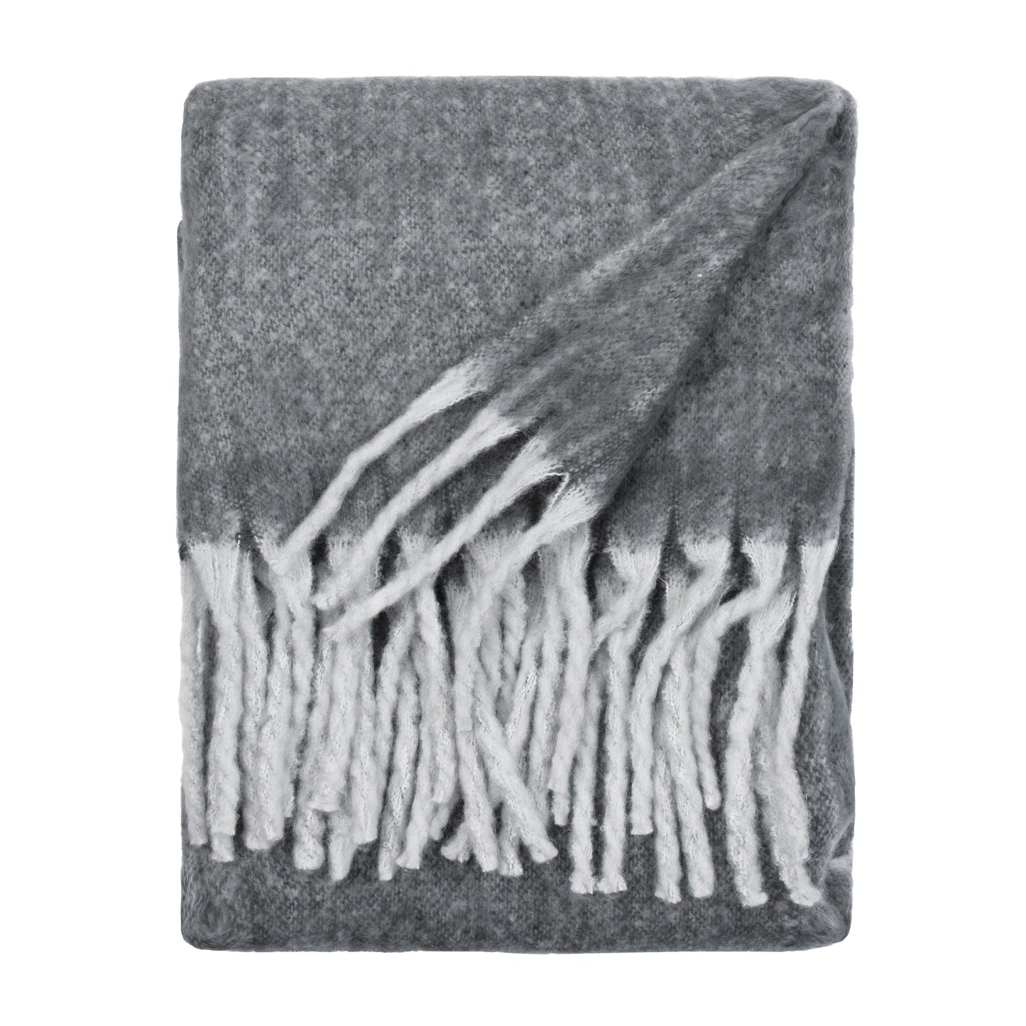 Grey & White Luxe Ombre Throw