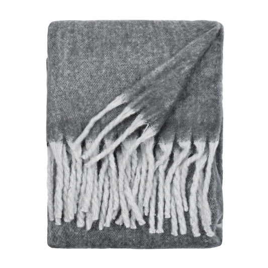Grey & White Luxe Ombre Throw