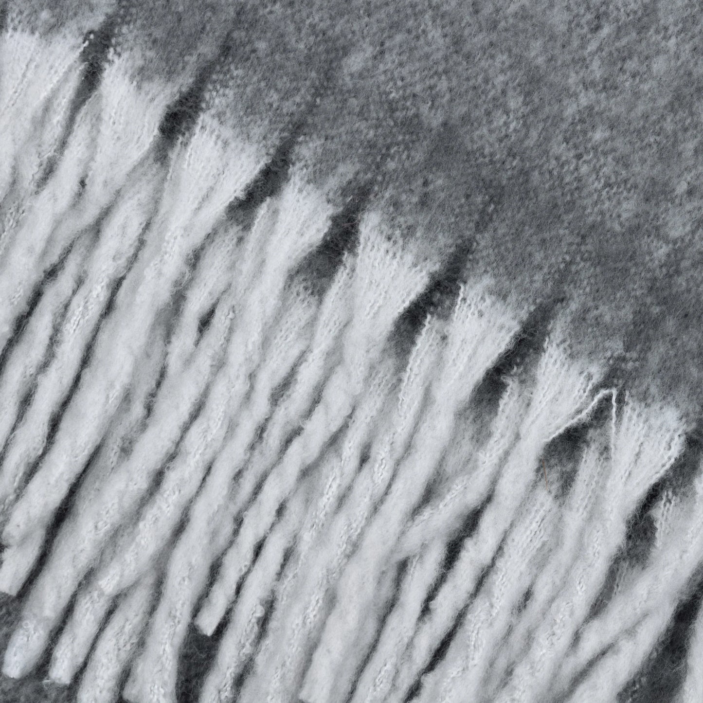 Grey & White Luxe Ombre Throw