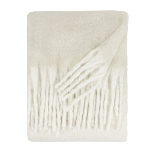 Ecru Luxe Ombre Throw