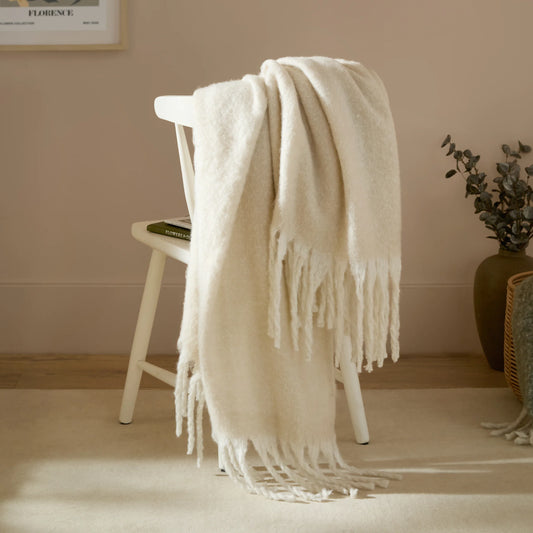 Ecru Luxe Ombre Throw