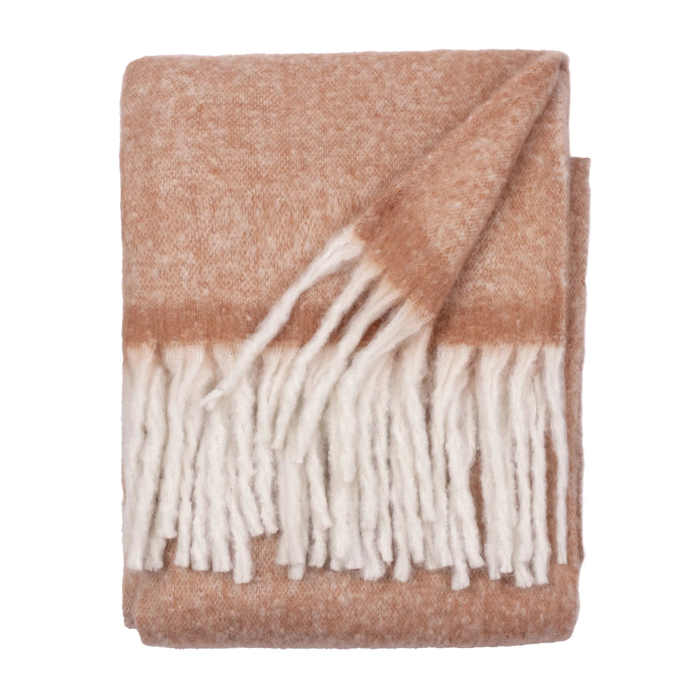 Rust & Cream Luxe Ombre Throw.