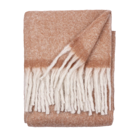 Rust & Cream Luxe Ombre Throw.