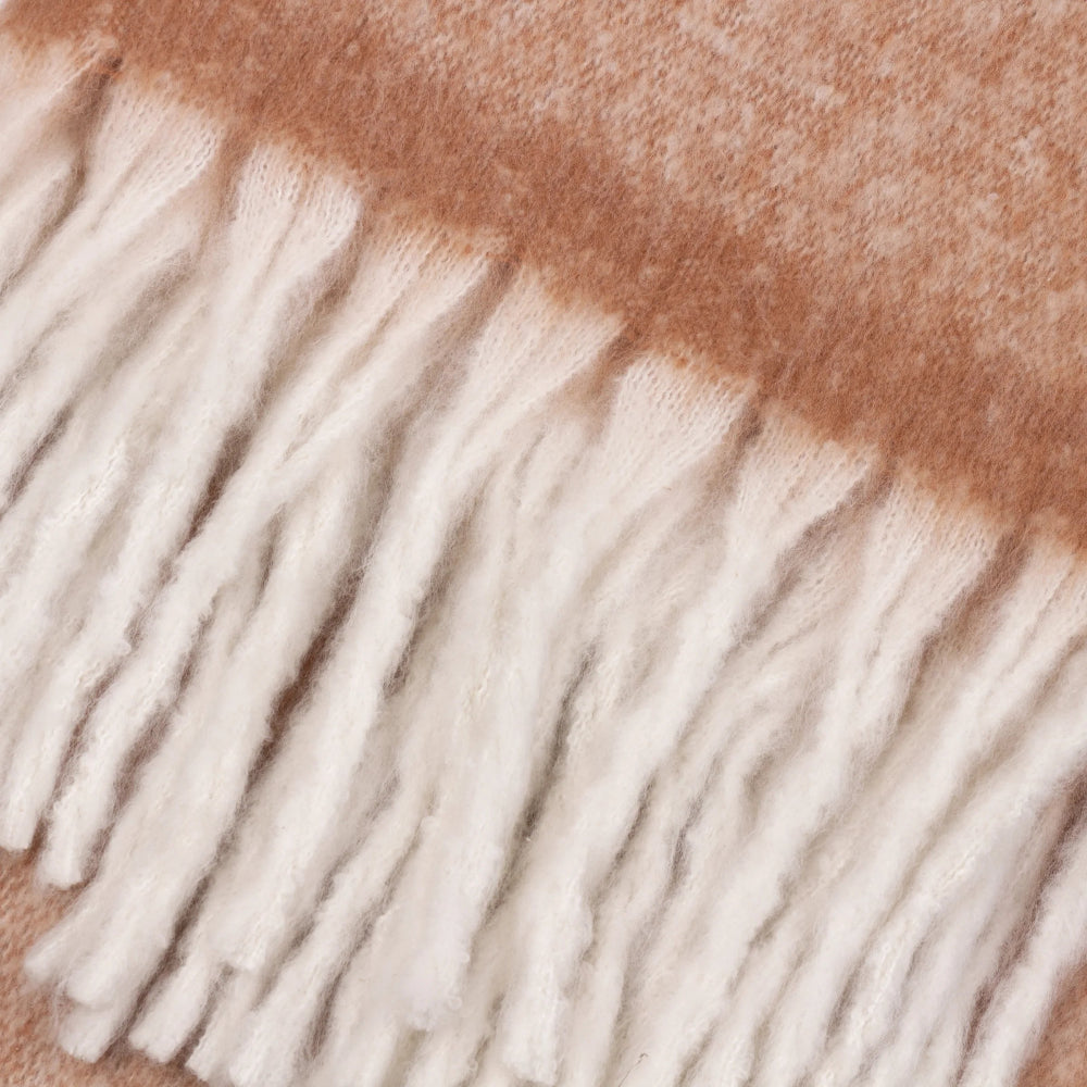 Rust & Cream Luxe Ombre Throw.