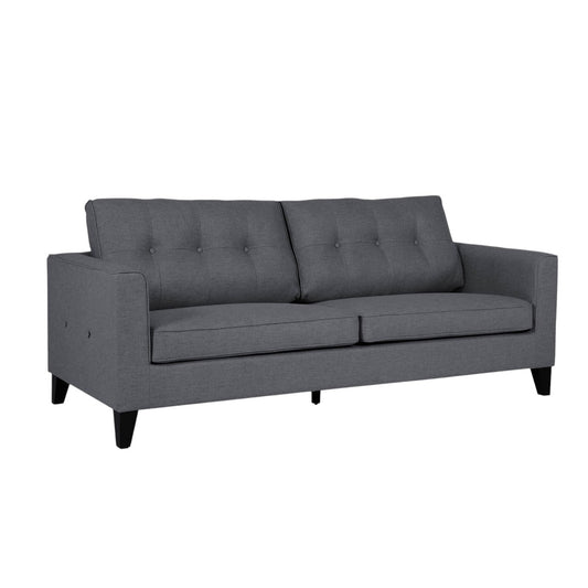 Dalton 3 Seater CRIB 5 contract sofa in charcoal fabric, generous proportions for hotel lounges and care home common rooms