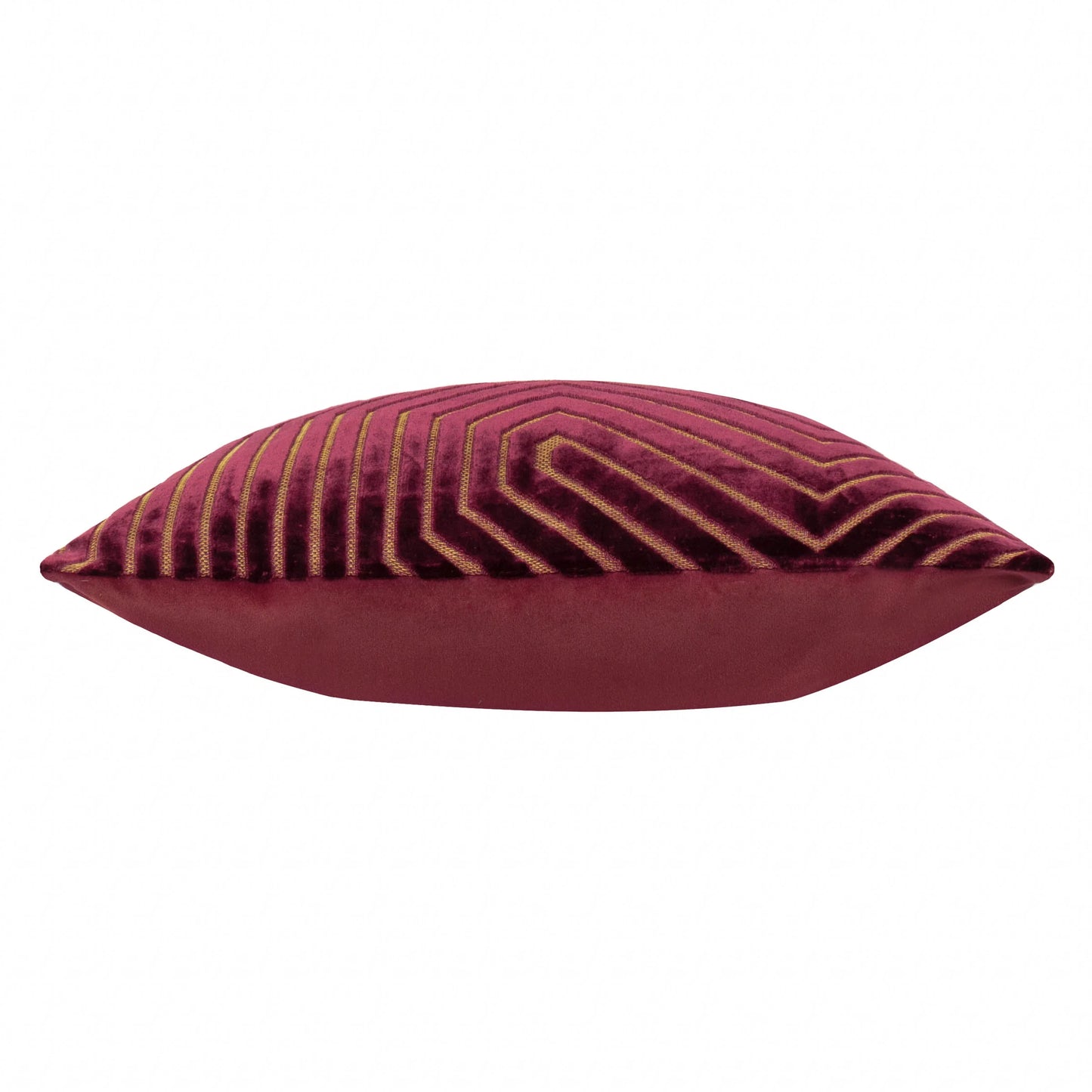 Geometric Velvet Cushion Olive