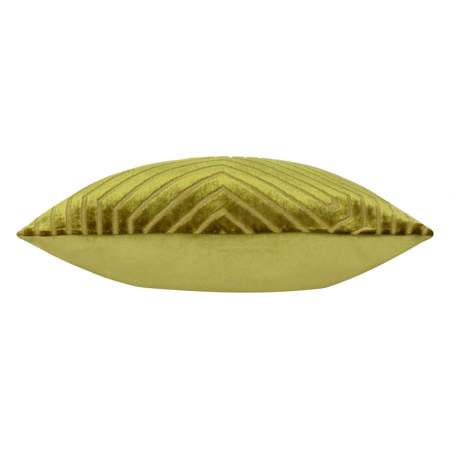 Geometric Velvet Cushion Olive