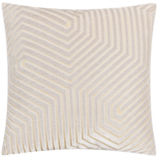 Geometric Velvet Cushion Oyster