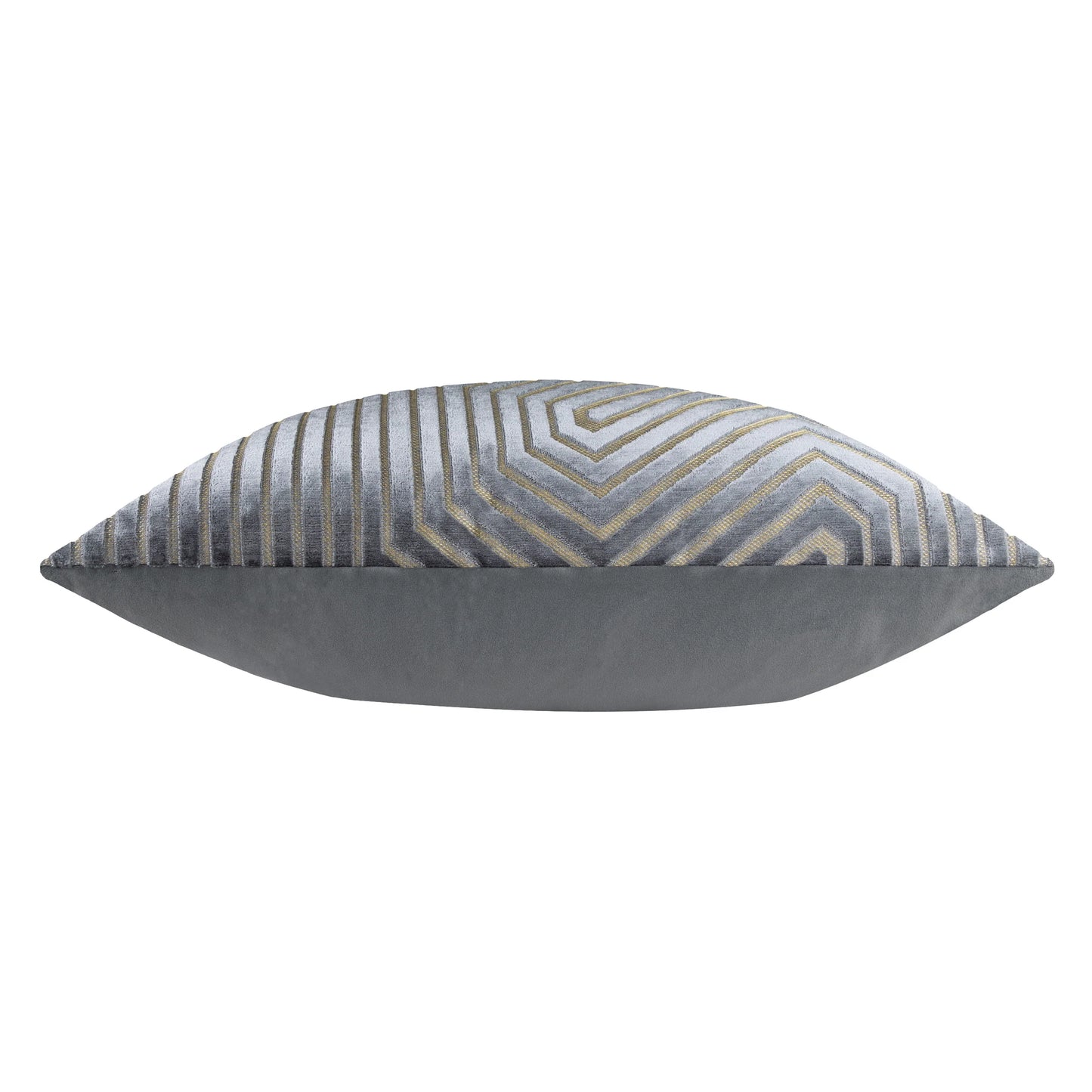 Geometric Velvet Cushion Olive