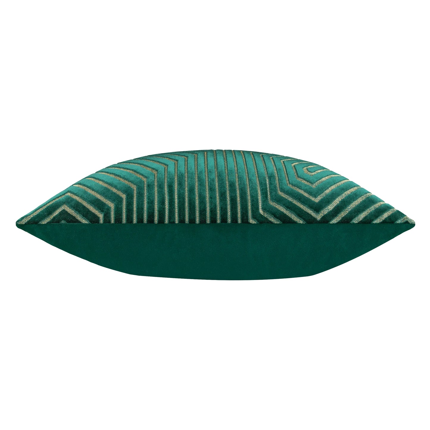 Geometric Velvet Cushion Olive