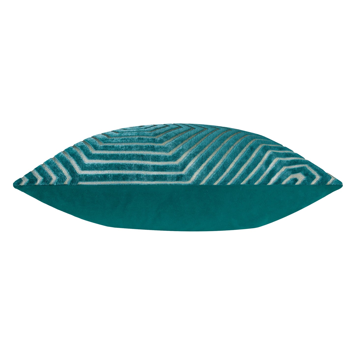Geometric Velvet Cushion Olive