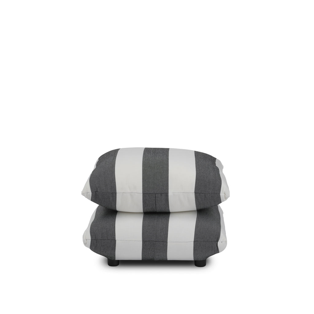 Wells — Mono Stripe Pouffe - Industrious Decor