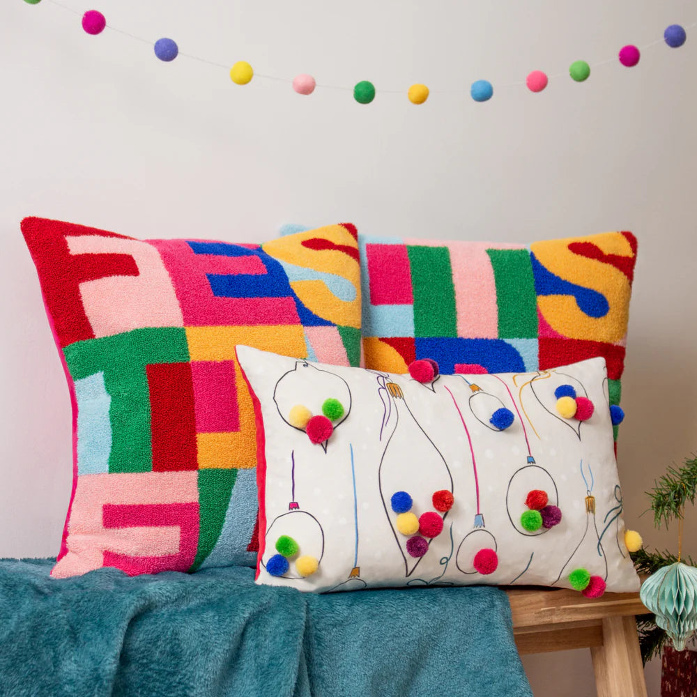 Pom Pom Baubles Cushion