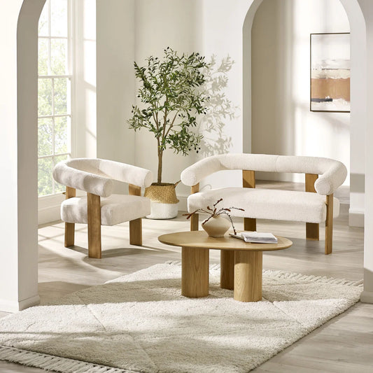 Fresco Boucle 2 Seater Sofa - Industrious Decor