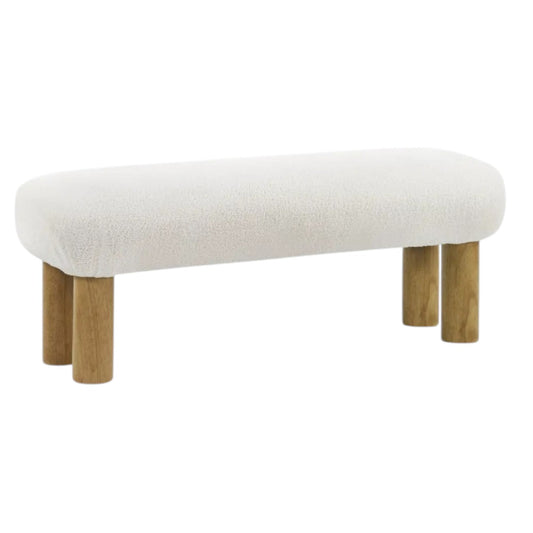 Fresco Boucle Bench - Industrious Decor