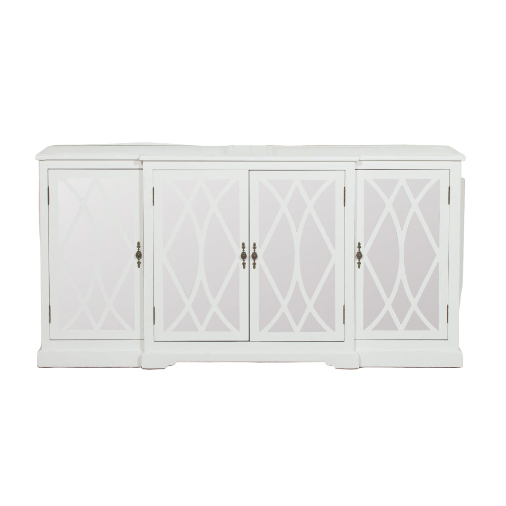Fretwork Mirrored Sideboard - Industrious Decor