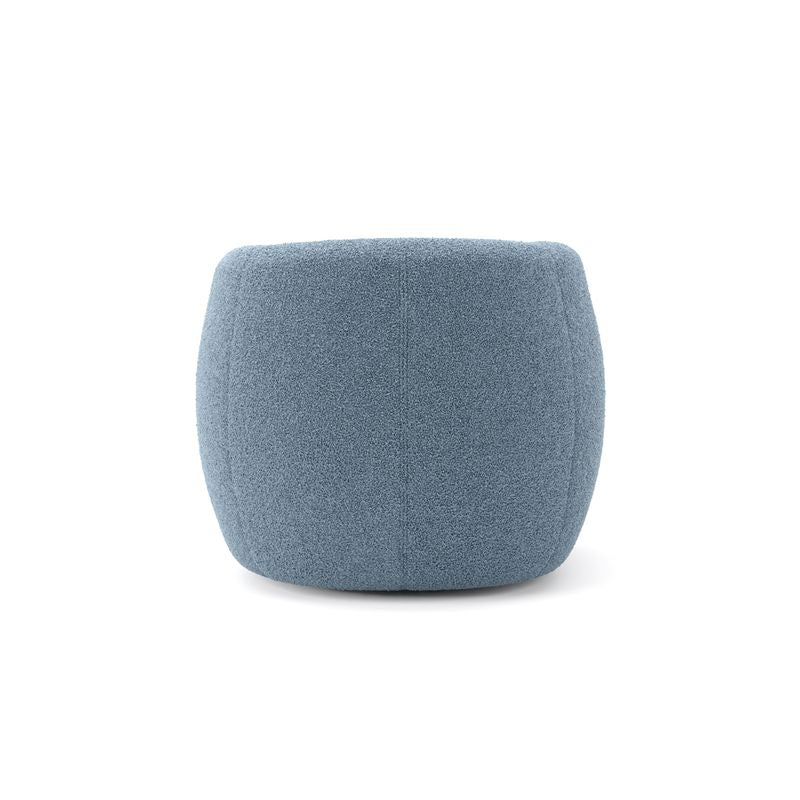 Boo Accent Chair - Soft Blue Boucle Lounge Chair - Industrious Decor