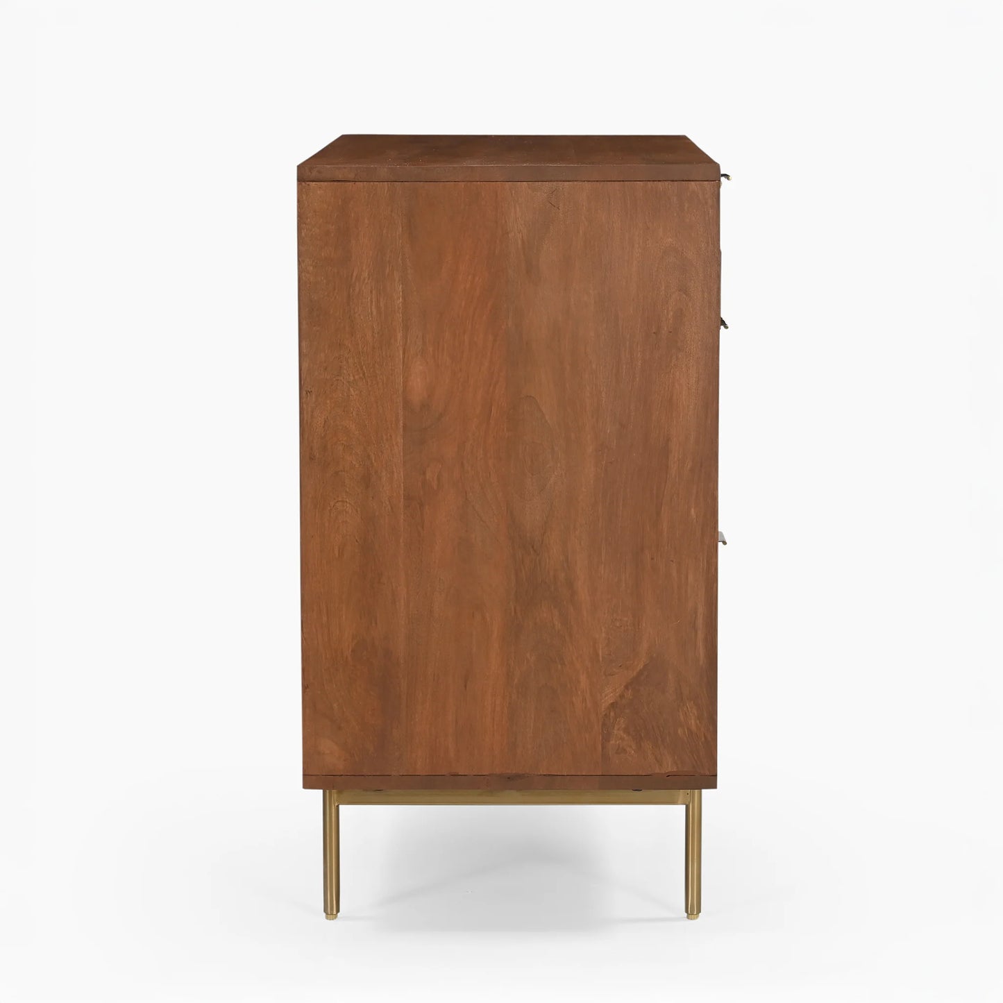 Brass and Wooden Chest of Drawers