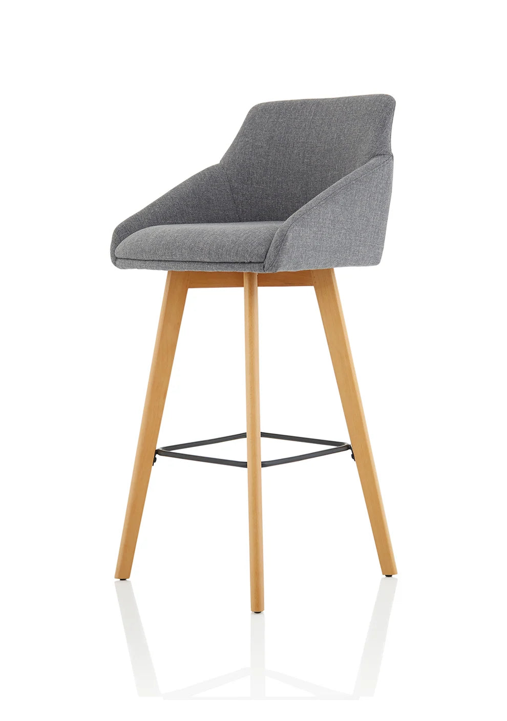 Marden Upholstered High Stool in Grey - Industrious Decor