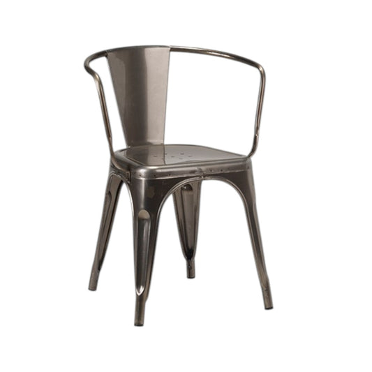 French Bistro Armchair | 25 RAL Colours | Gun Metal | Matt Black | In Stock Gun Metal Grey — In Stock - Industrious Decor