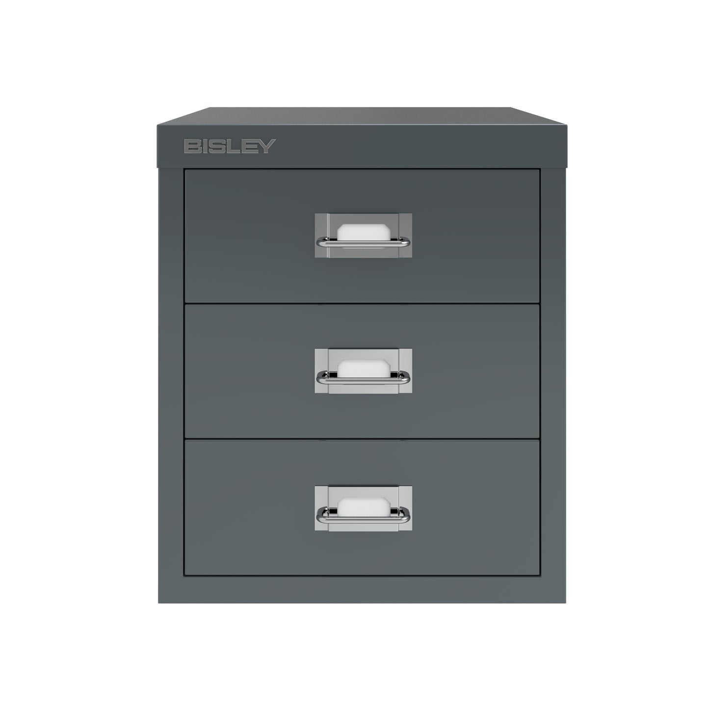 Bisley 12 Series MultiDrawer - A4 3 Drawer Filing Cabinet Anthracite - Industrious Decor