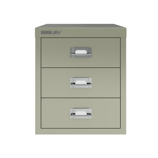 Bisley 12 Series MultiDrawer - A4 3 Drawer Filing Cabinet Goose Grey - Industrious Decor