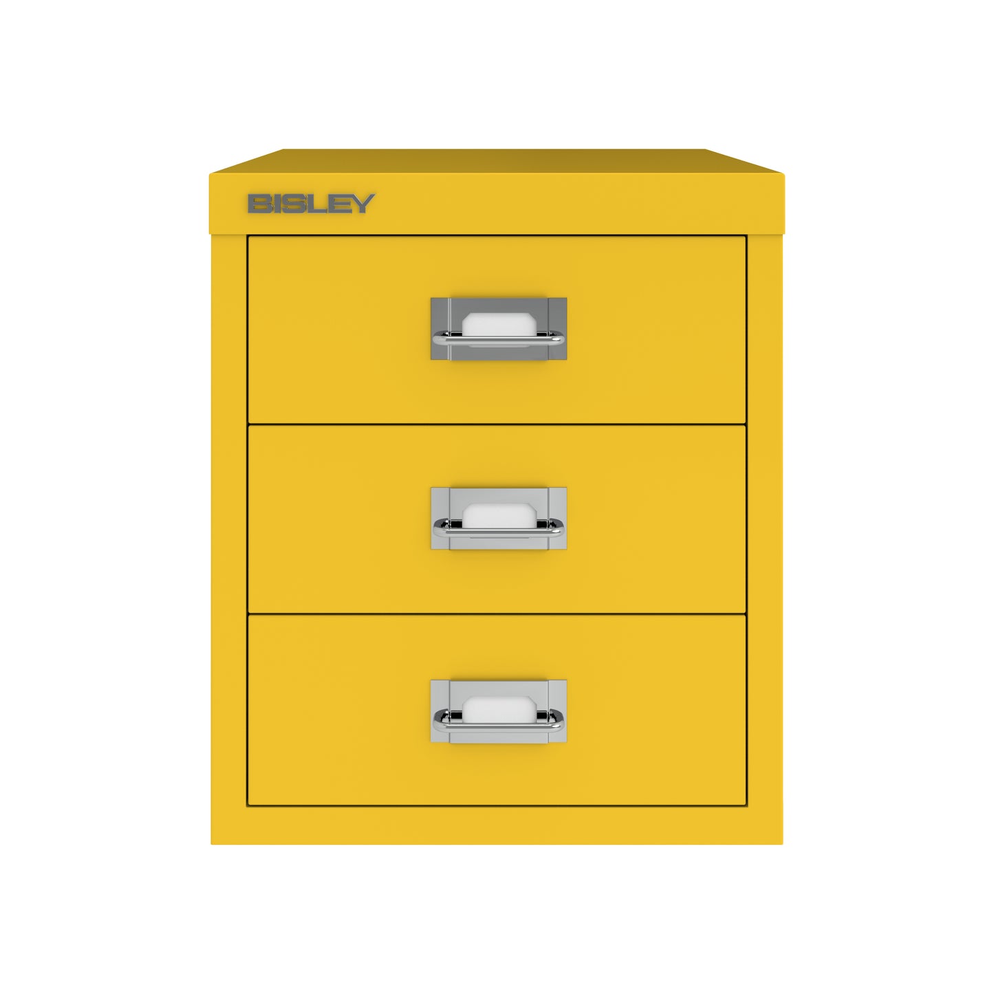 Bisley 12 Series MultiDrawer - A4 3 Drawer Filing Cabinet Yellow - Industrious Decor