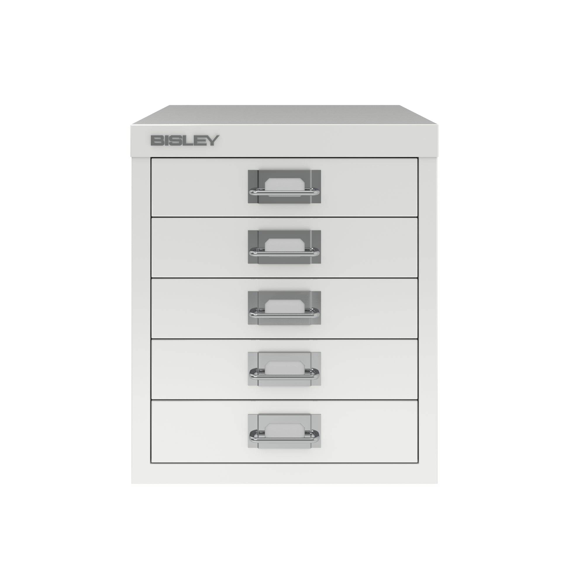 Bisley 12 Series MultiDrawer - A4 5 Drawer Filing Cabinet Traffic White - Industrious Decor