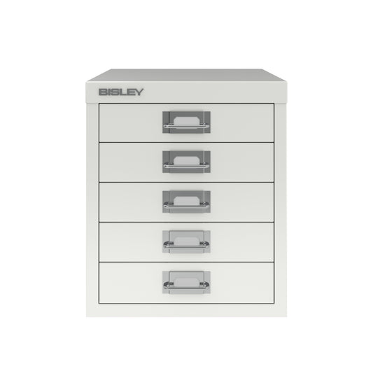 Bisley 12 Series MultiDrawer - A4 5 Drawer Filing Cabinet Traffic White - Industrious Decor