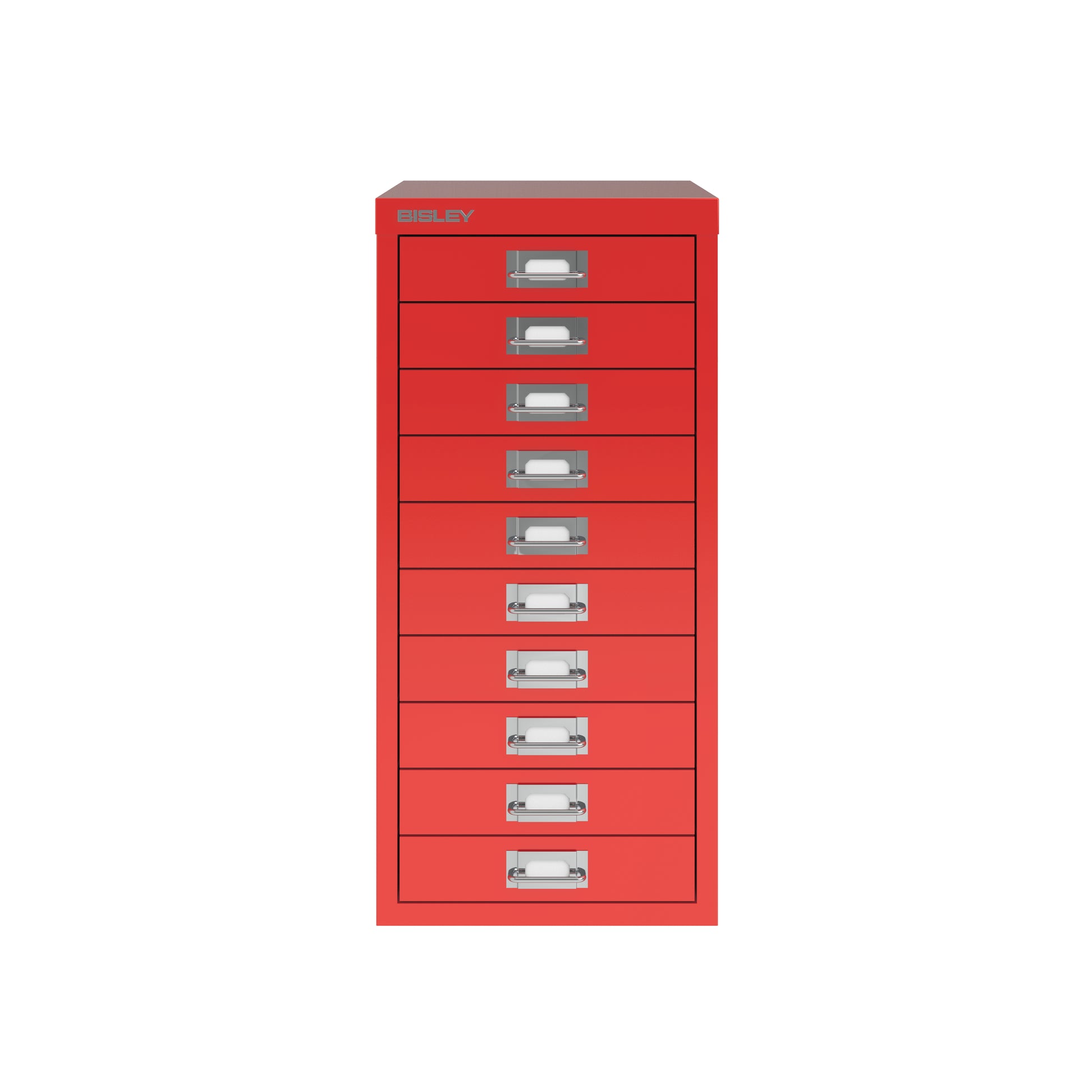 Bisley 29 Series MultiDrawer - A4 10 Drawer Filing Cabinet Cardinal Red - Industrious Decor