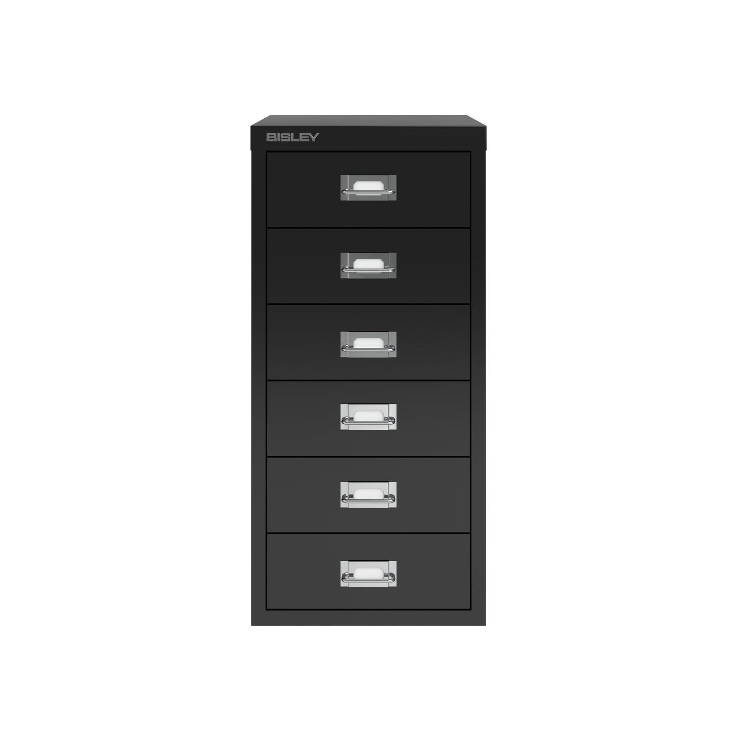 Bisley 29 Series MultiDrawer - A4 6 Drawer Filing Cabinet Black - Industrious Decor