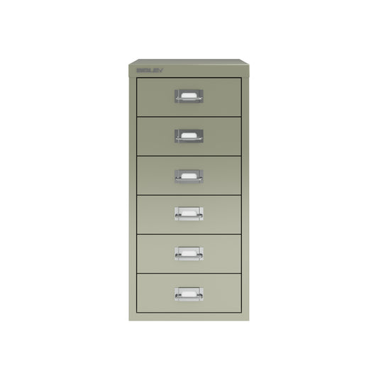 Bisley 29 Series MultiDrawer - A4 6 Drawer Filing Cabinet Goose Grey - Industrious Decor
