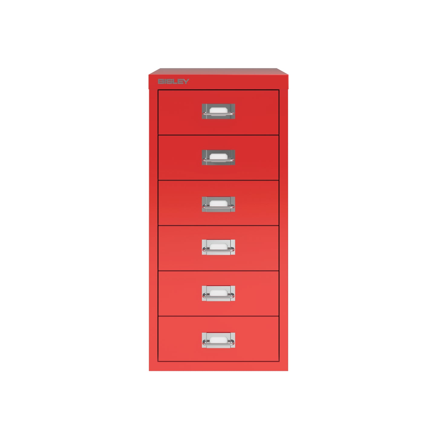 Bisley 29 Series MultiDrawer - A4 6 Drawer Filing Cabinet Cardinal Red - Industrious Decor