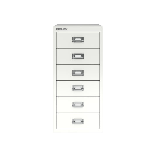 Bisley 29 Series MultiDrawer - A4 6 Drawer Filing Cabinet Traffic White - Industrious Decor