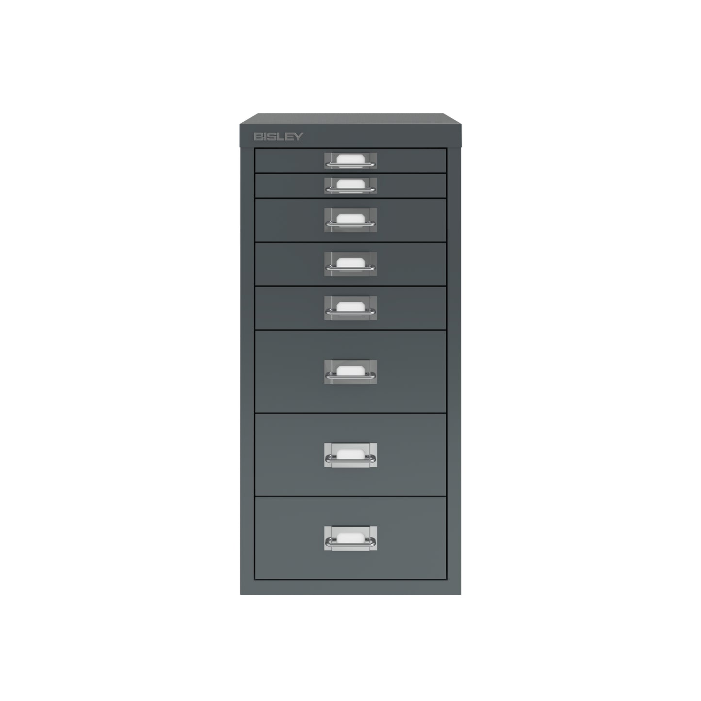 Bisley 29 Series MultiDrawer - A4 8 Drawer Filing Cabinet Anthracite - Industrious Decor