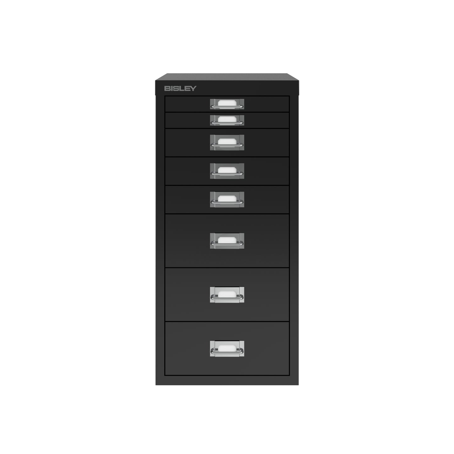 Bisley 29 Series MultiDrawer - A4 8 Drawer Filing Cabinet Black - Industrious Decor