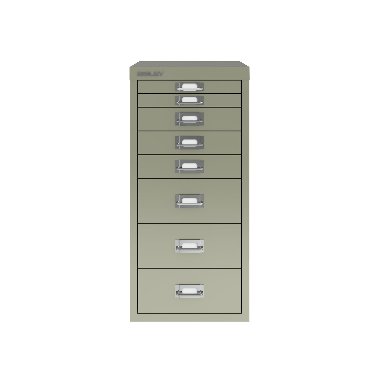 Bisley 29 Series MultiDrawer - A4 8 Drawer Filing Cabinet Goose Grey - Industrious Decor