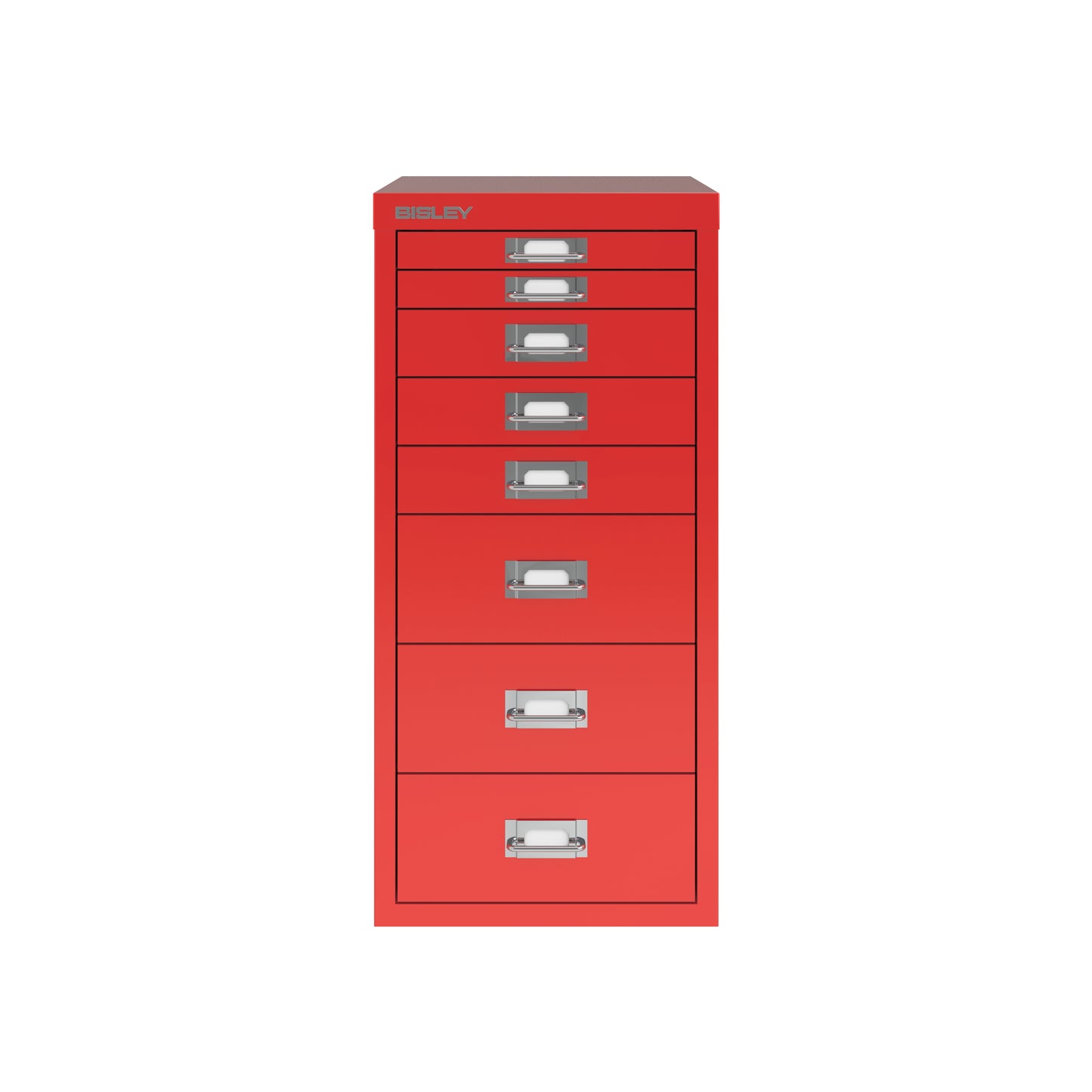 Bisley 29 Series MultiDrawer - A4 8 Drawer Filing Cabinet Cardinal Red - Industrious Decor