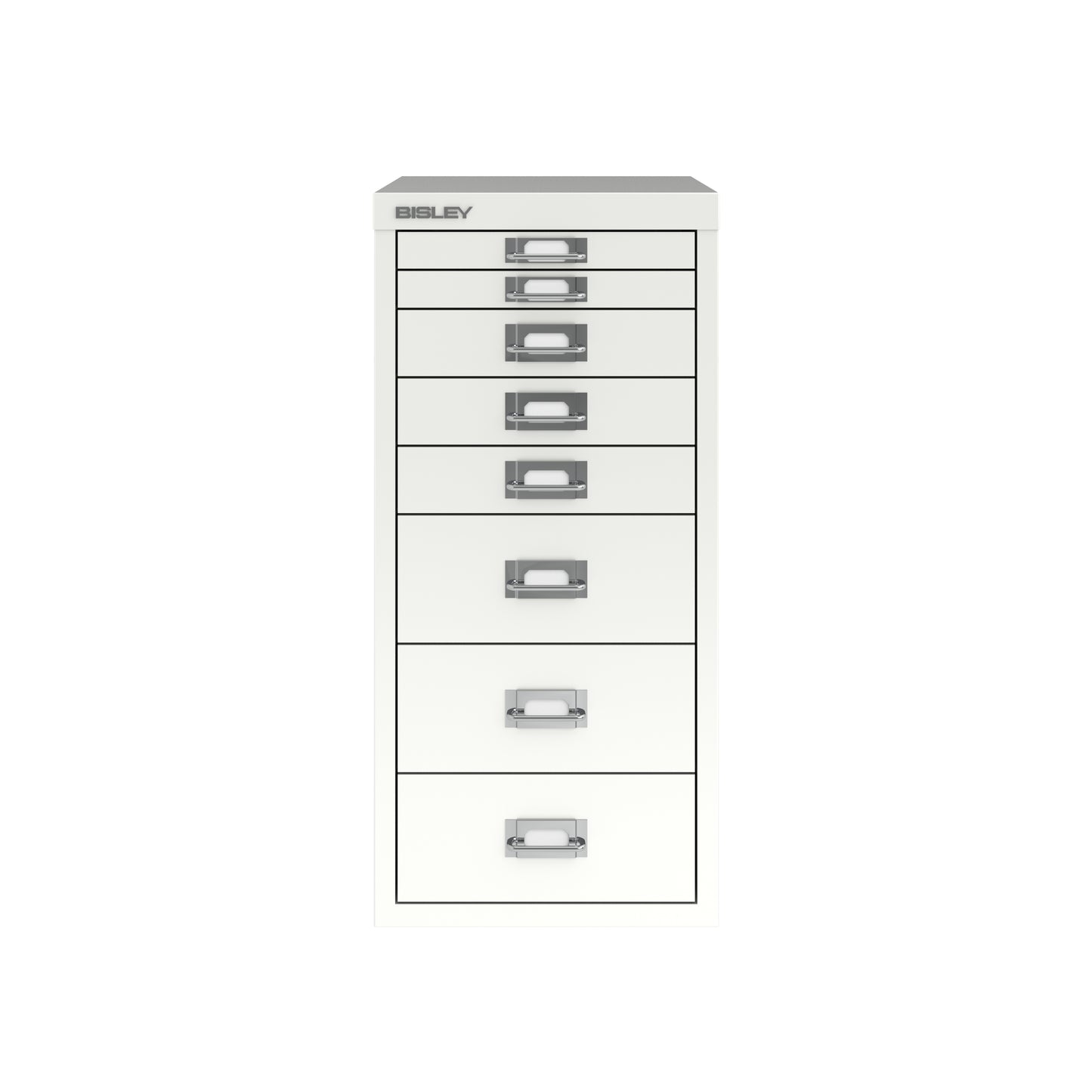 Bisley 29 Series MultiDrawer - A4 8 Drawer Filing Cabinet Traffic White - Industrious Decor