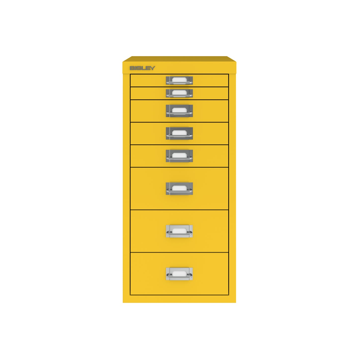 Bisley 29 Series MultiDrawer - A4 8 Drawer Filing Cabinet Yellow - Industrious Decor