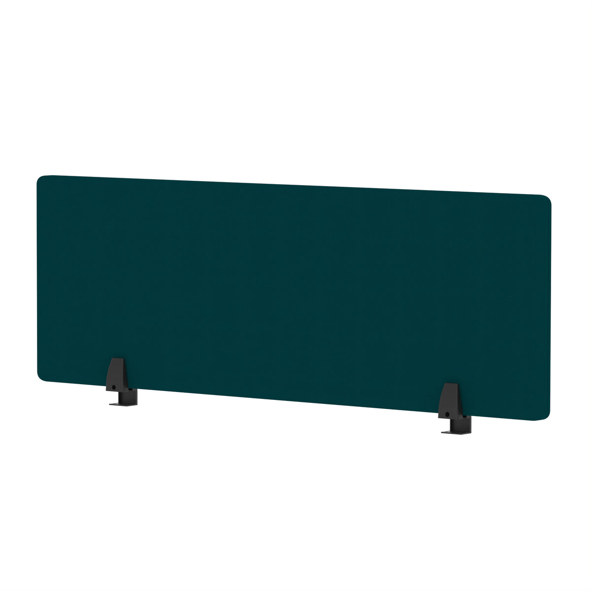 Avenor Desktop Privacy Screen – 400mm High 1200 Bespoke Maringa Teal Fabric - Industrious Decor