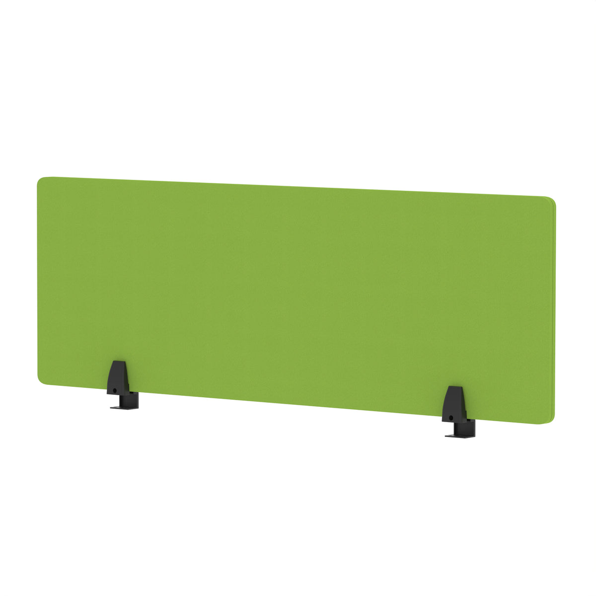 Avenor Desktop Privacy Screen – 400mm High 1200 Bespoke Myrrh Green Fabric - Industrious Decor